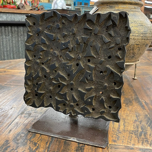 Antique Print Block Handcrafted from Teak in India