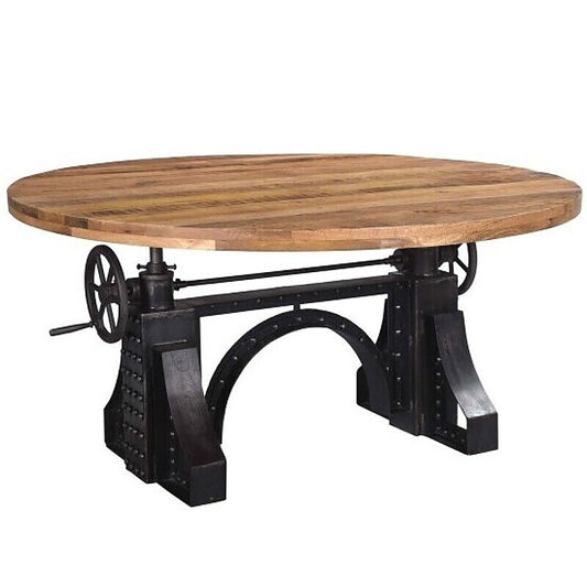 Industrial round dining table
