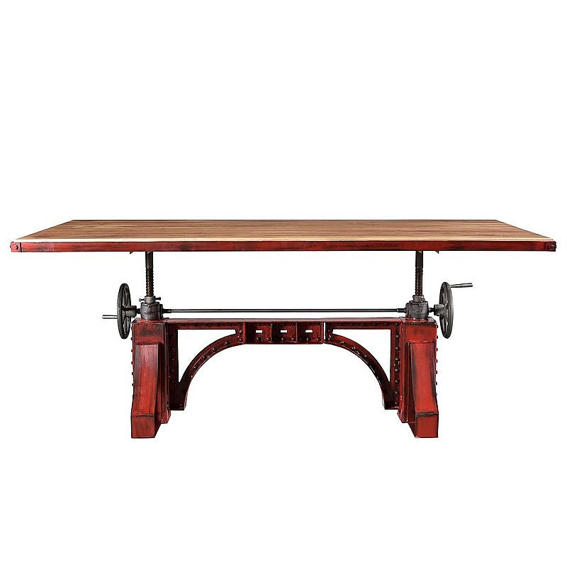 Industrial adjustable dining table