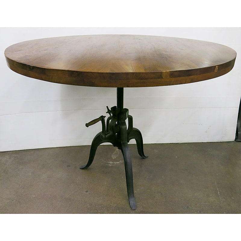 Adjustable Table 36"D Wood Top with Crank Mechanism