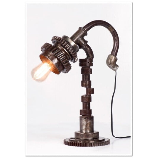 Industrial steampunk table lamp